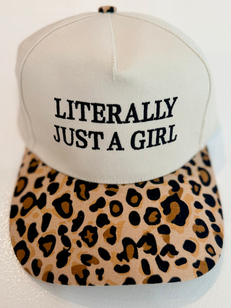 Literally Just A Girl Cap - Leopard