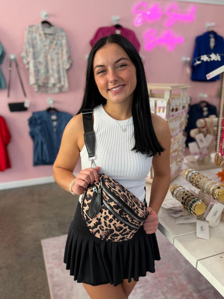 Going Places Crossbody Bag - Leopard