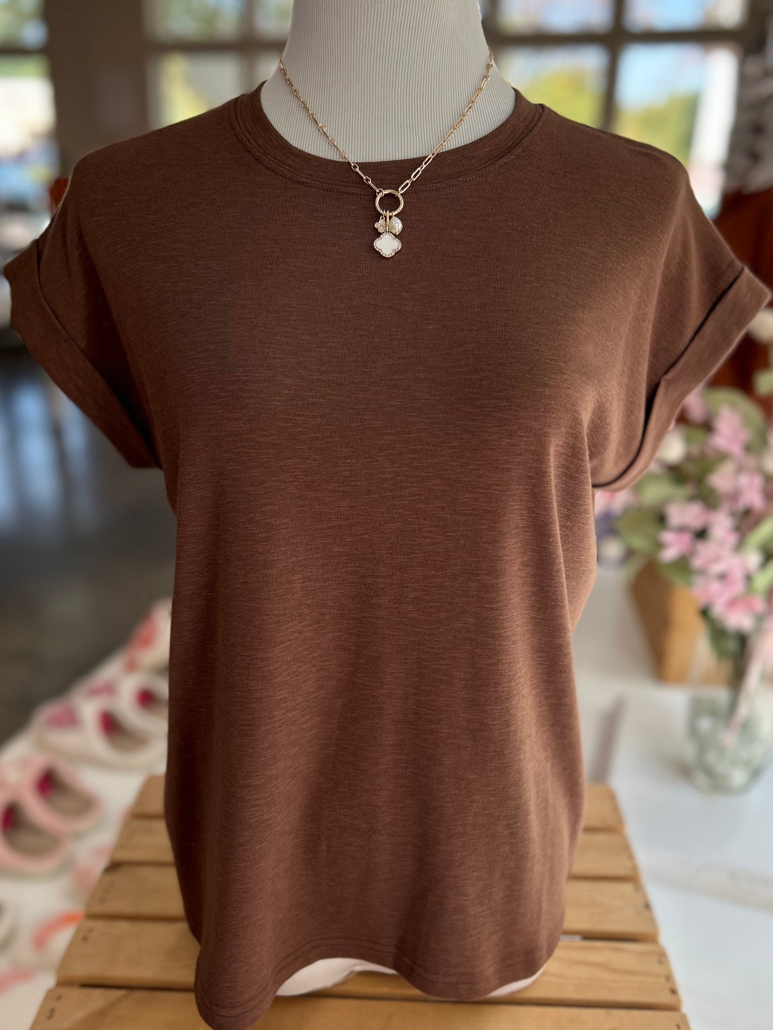 All Day Comfort Top - Brown
