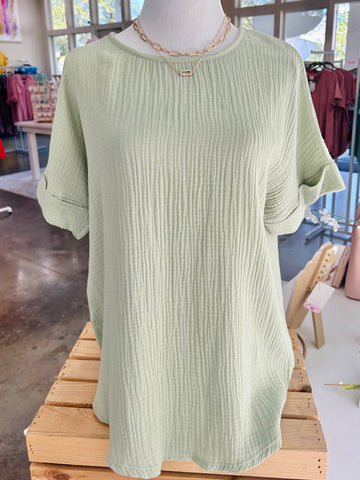 Work In Progress Blouse - Sage