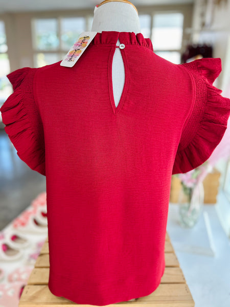 Be The Moment Blouse - Burgundy