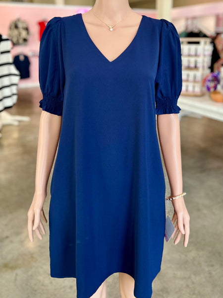 Simply Elegant Dress - Navy