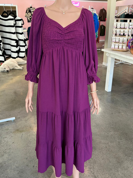 The Crisp Air Dress - Wine