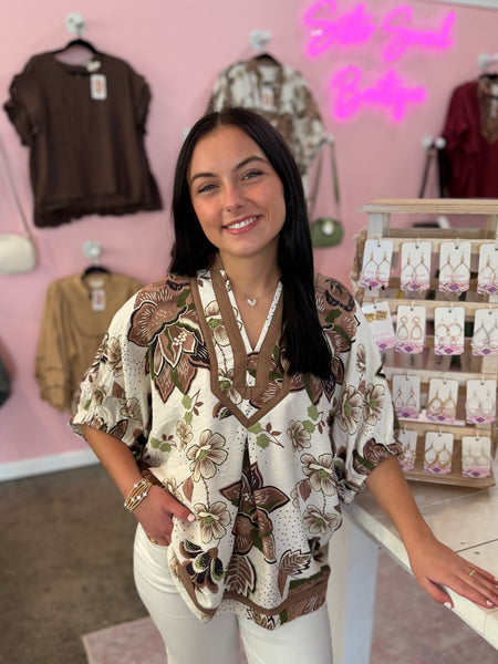 Blooming Beauty Blouse - Cream