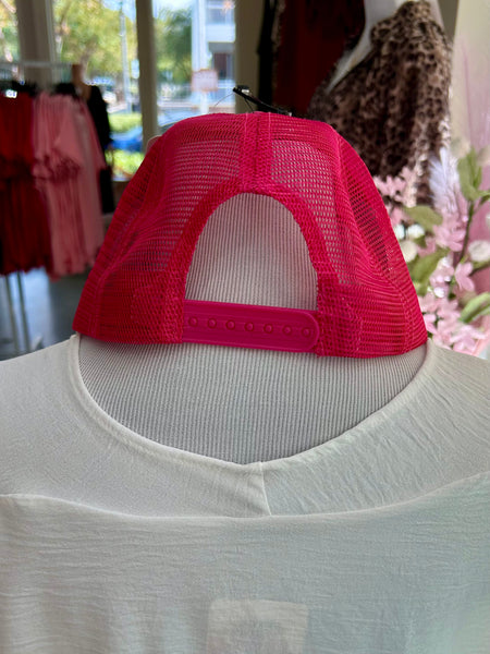 Pumpkin Patch Cutie Trucker Hat - Hot Pink