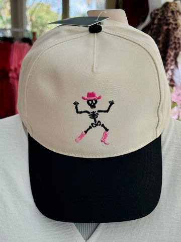 Cowgirl Skeleton Embroidered Baseball Cap