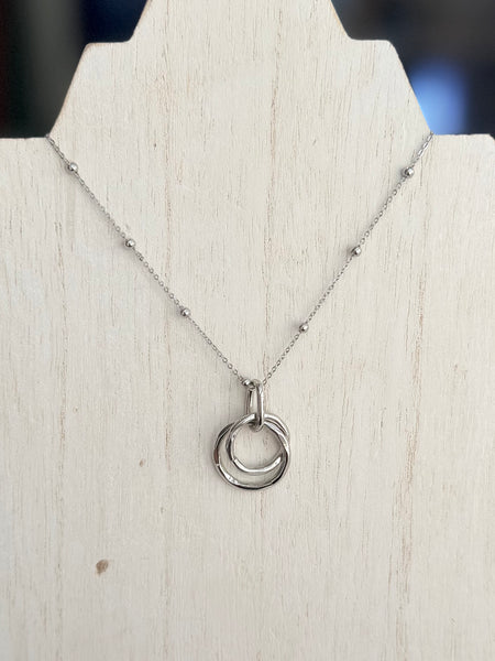 Hoop Nest Necklace - Silver