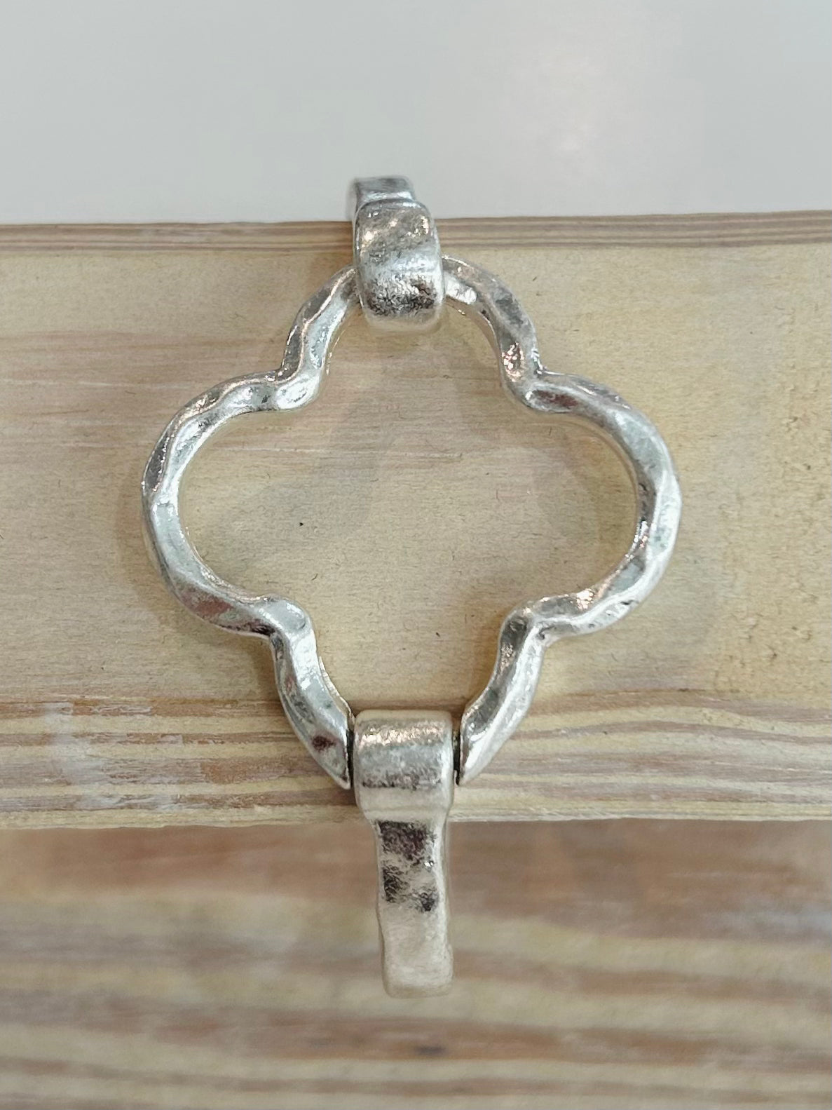 Hammered Metal Clover Bracelet