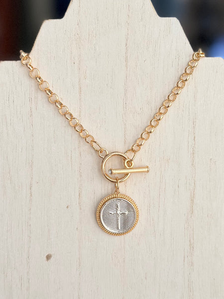 Blessed Cross Necklace - Gold