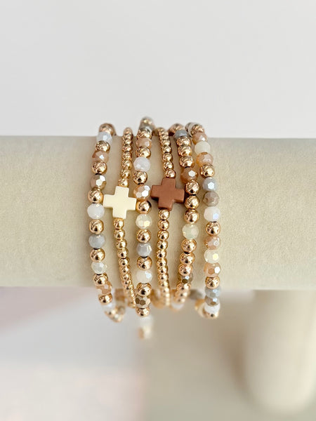 Sacred Spark Bracelet Stack - Mocha