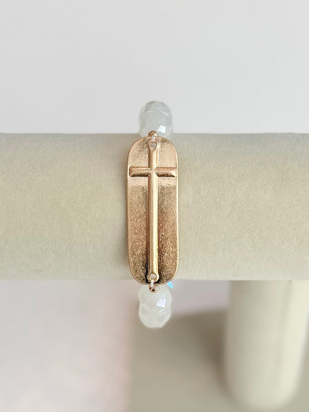 Simple Faith Bracelet - White