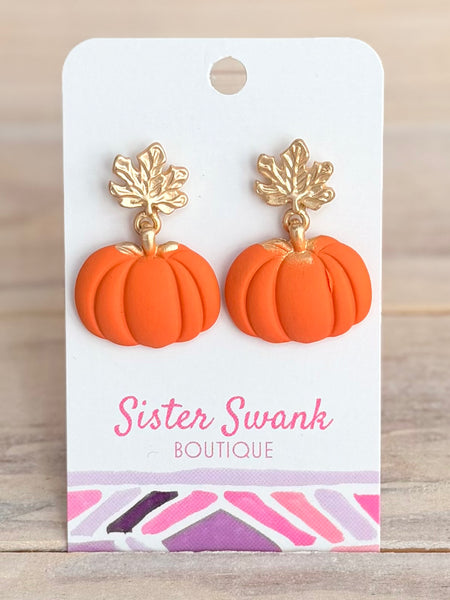 Harvest Pumpkin Earrings