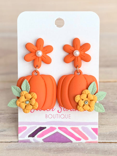 Pumpkin Petal Earrings