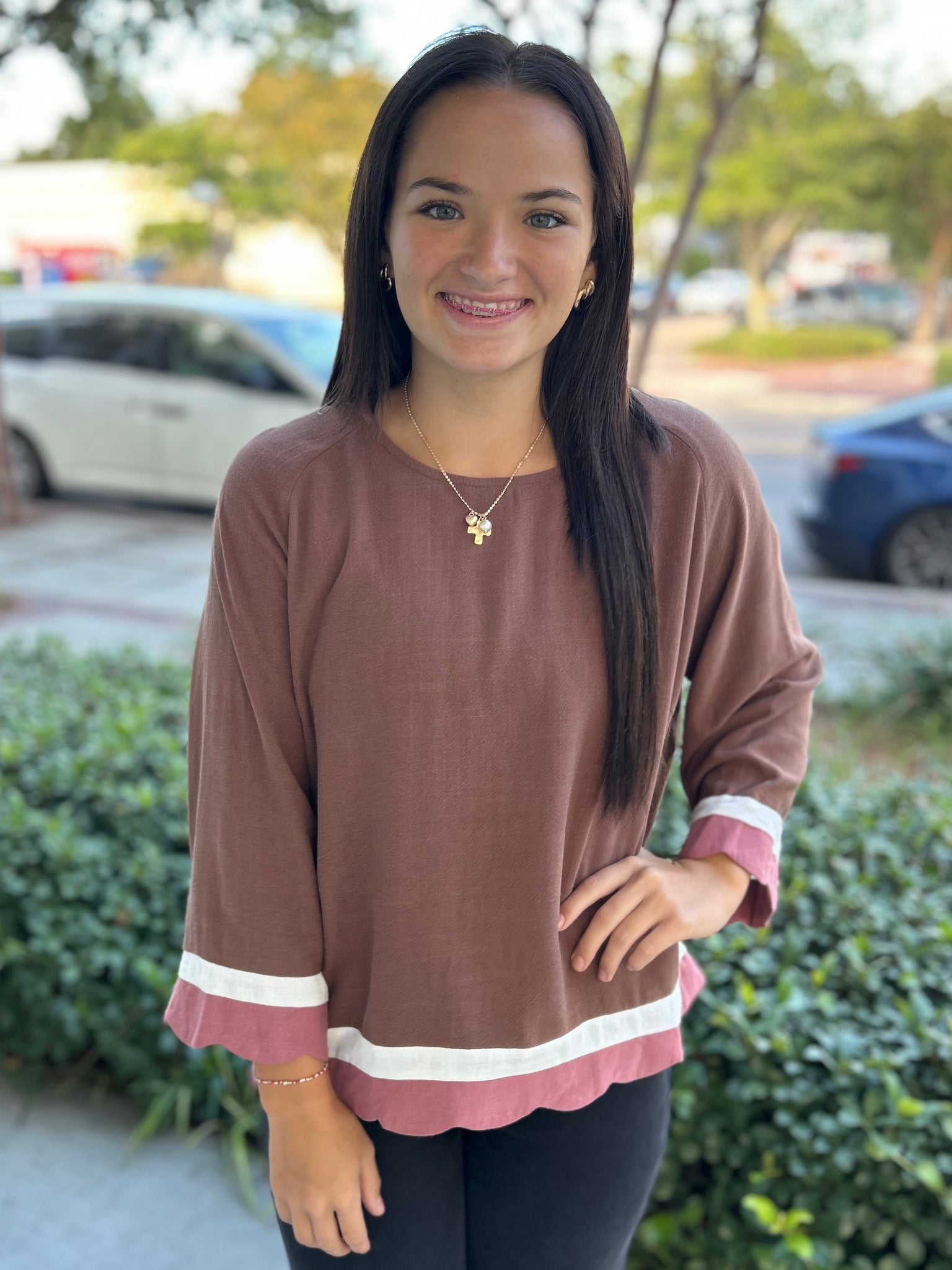 Harvest Honey Blouse - Mocha