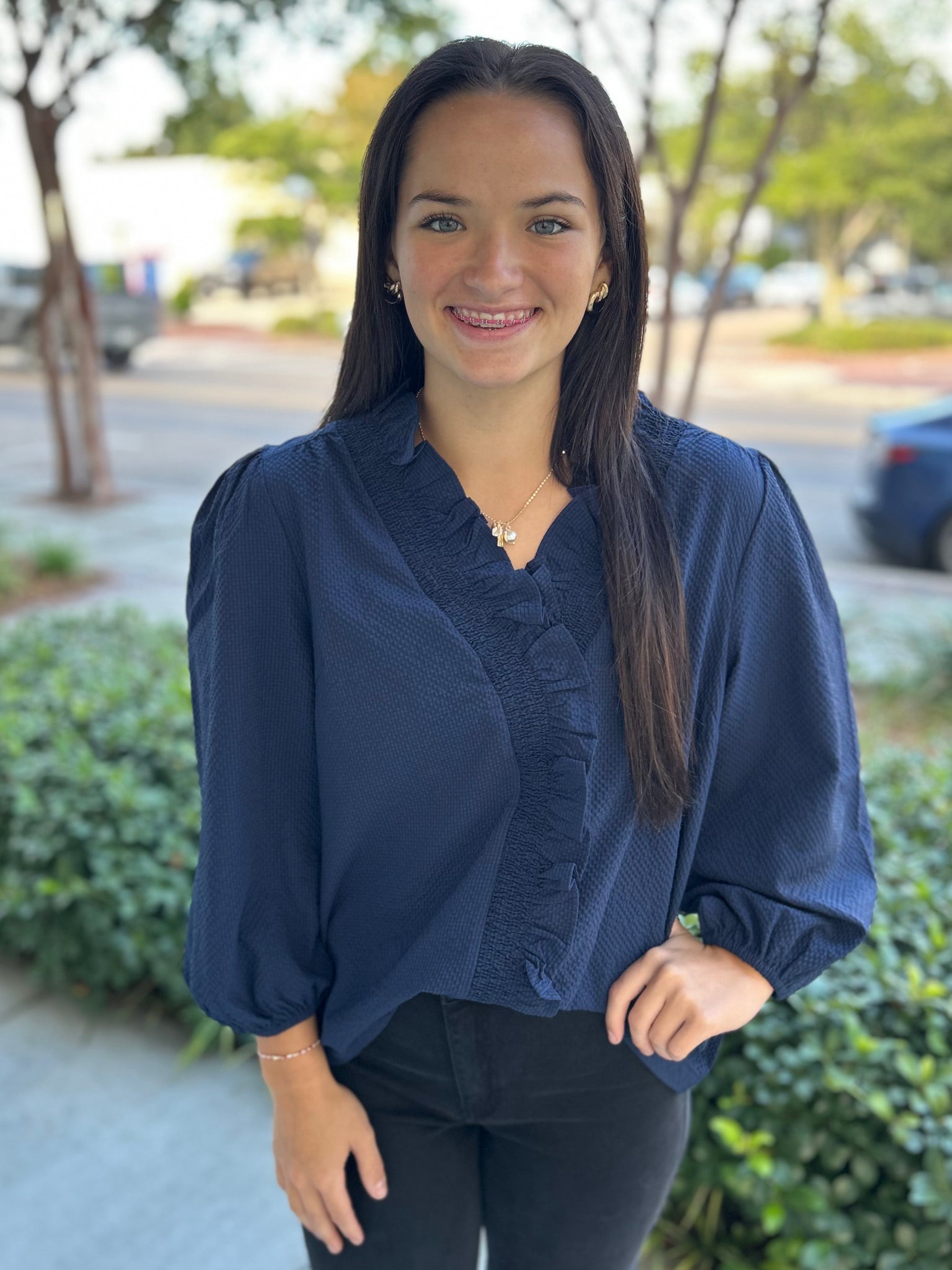 Uptown Girl Blouse - Midnight