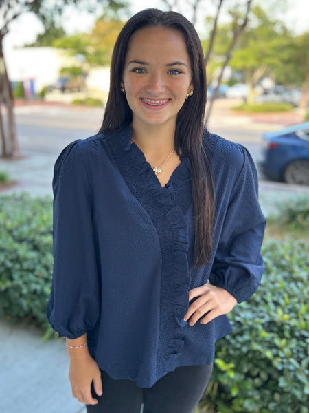 Uptown Girl Blouse - Midnight