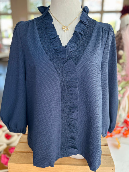 Uptown Girl Blouse - Midnight