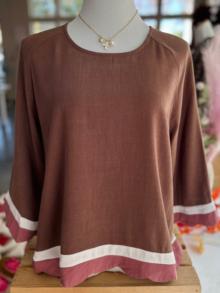 Harvest Honey Blouse - Mocha