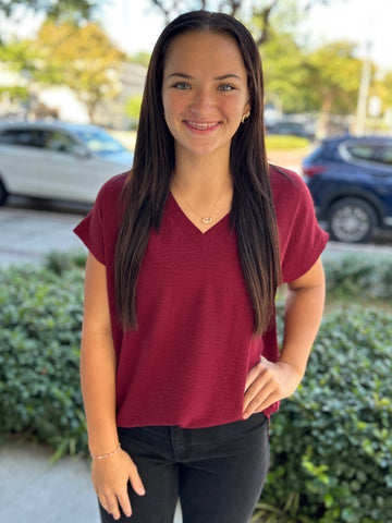 All Day Top - Maroon