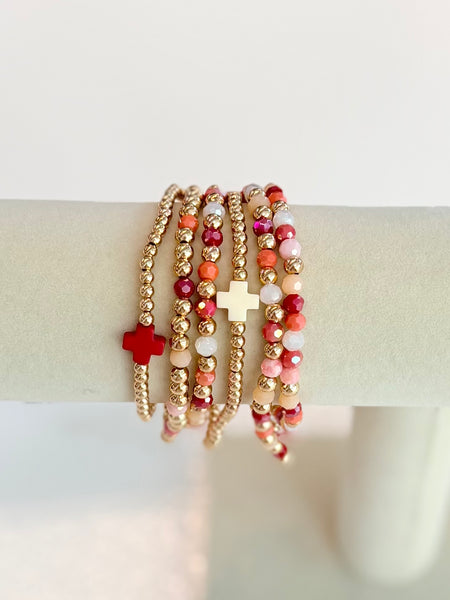Sacred Spark Bracelet Stack - Red