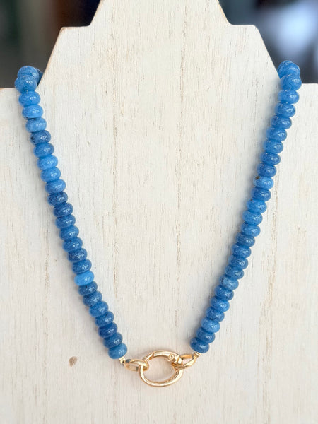 Sweet Stone Beaded Necklace - Teal