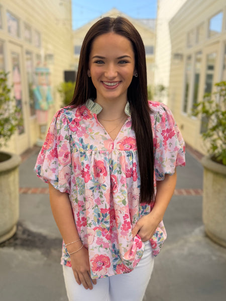 Sweet Meadows Floral Blouse