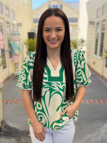 Day In Bloom Blouse - Green