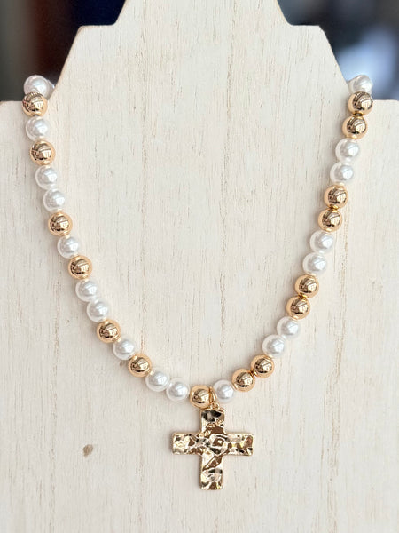 Blessed Beaded Cross Necklace