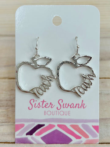 Back 2 School Earrings - Silver