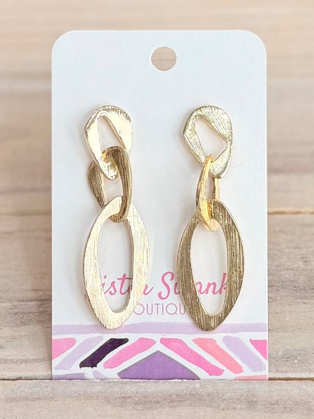 Modern Muse Drop Earrings - Gold