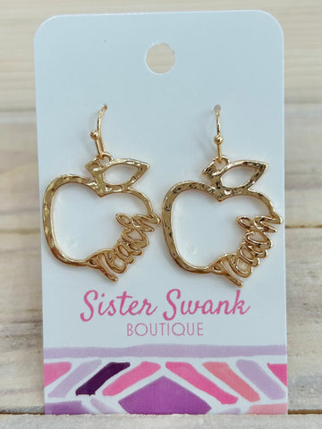 Back 2 School Earrings - Gold