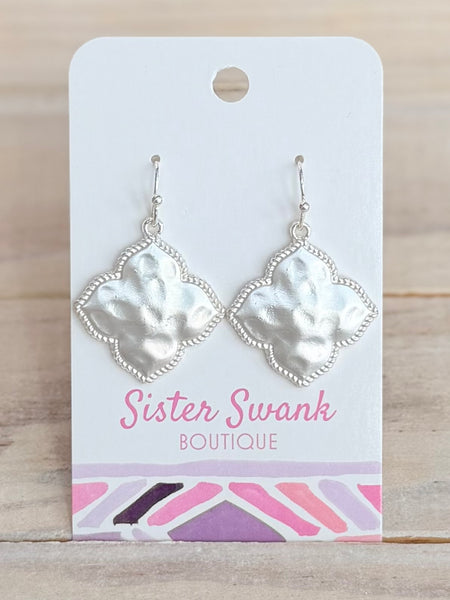 Lucky Day Drop Earrings - Silver