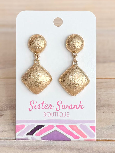 Shape Up Drop Earrings - Gold