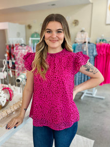 I've Seen It All Blouse - Fuchsia