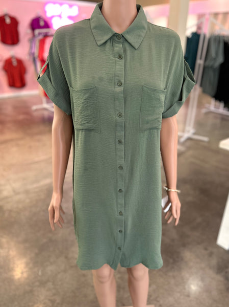 The Sunday Stroll Dress - Olive