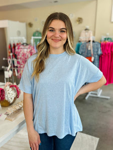 Take It Easy Oversized Tee - Blue