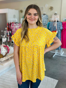 One More Chance Blouse - Yellow