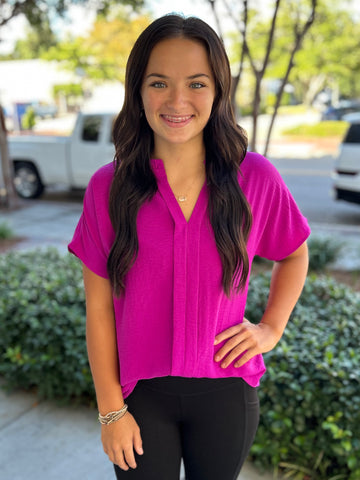 Boss Babe Blouse - Magenta