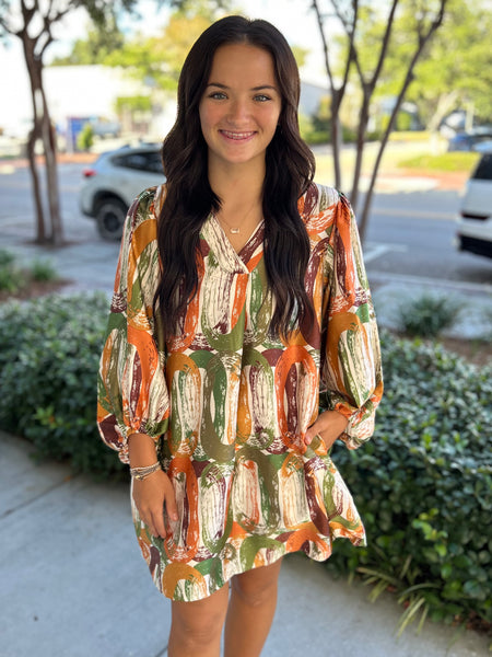 Keeping It Cool Dress - Rust