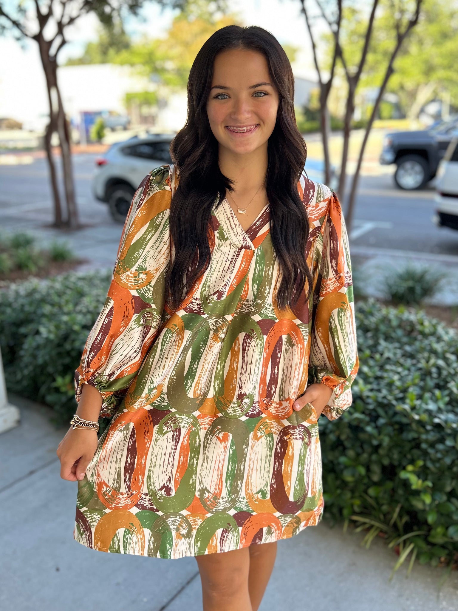 Keeping It Cool Dress - Rust