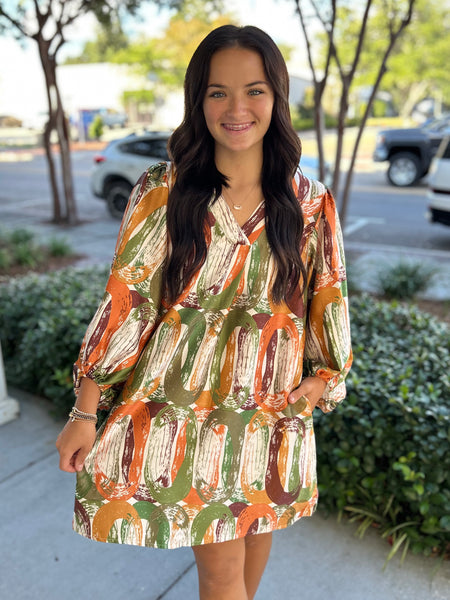 Keeping It Cool Dress - Rust