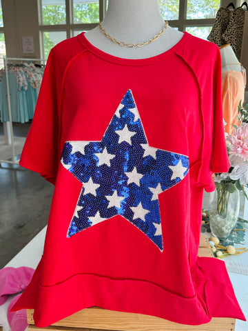Party in the USA Top - Red