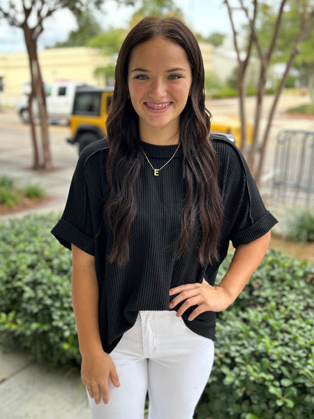 Fade Into You Top - Black