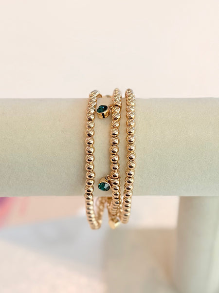 Beaded Beauty Bracelet Set - Green