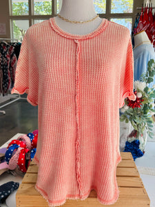 My Own Path Top - Coral