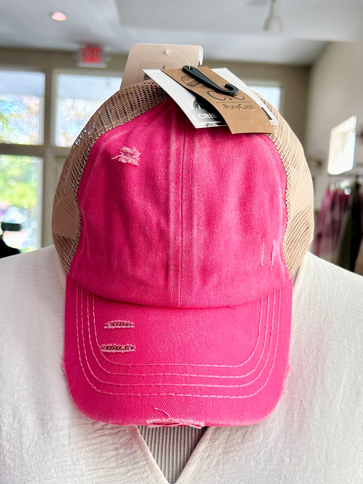 Distressed CC Baseball Cap Collection -  Pink