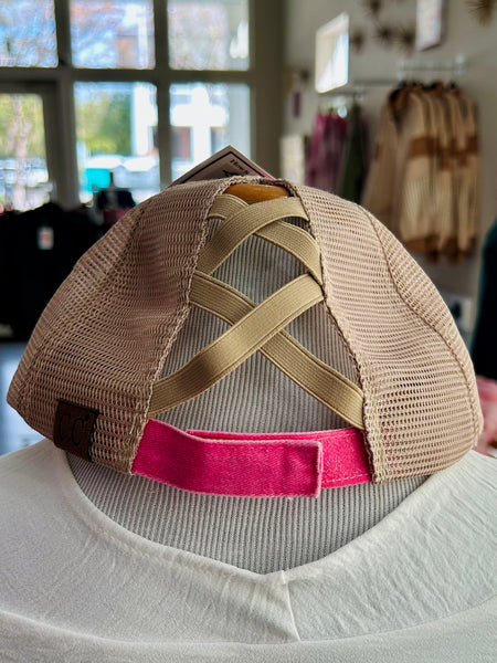 Distressed CC Baseball Cap Collection -  Pink