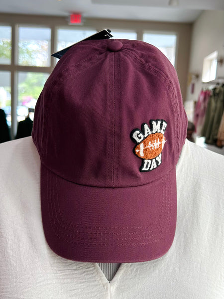 Gameday Glam Hat - Maroon