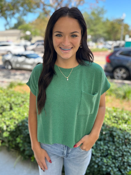 The Chill Day Top - Dark Green