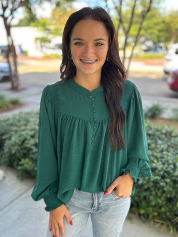 Timeless Beauty Blouse - Green